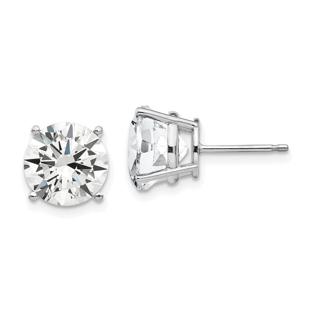 Shop Stylish 14K White Gold 9mm Cubic Zirconia Stud Earrings - Affordable Luxury