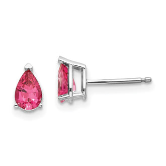Buy Stylish 14K White Gold Earrings with Pink Spinel - Luxury Value!
