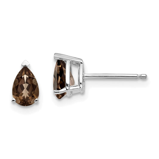Shop Exclusive 14K Gold 6x4mm Pear-Shaped Smoky Quartz Earrings - Stylish Value