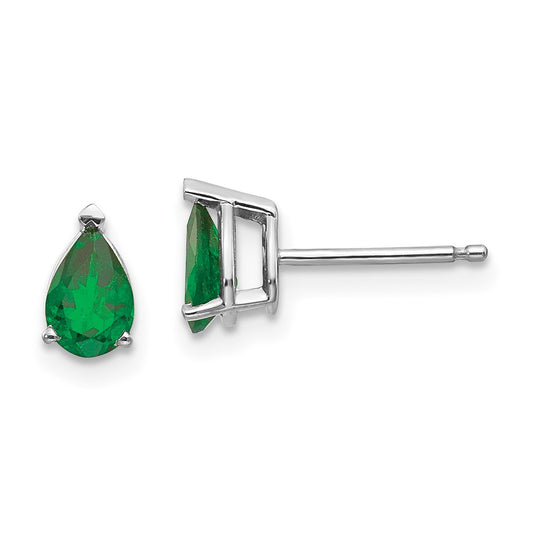 Shop Exclusive 14K White Gold Tsavorite Stud Earrings - Stylish Luxury Value