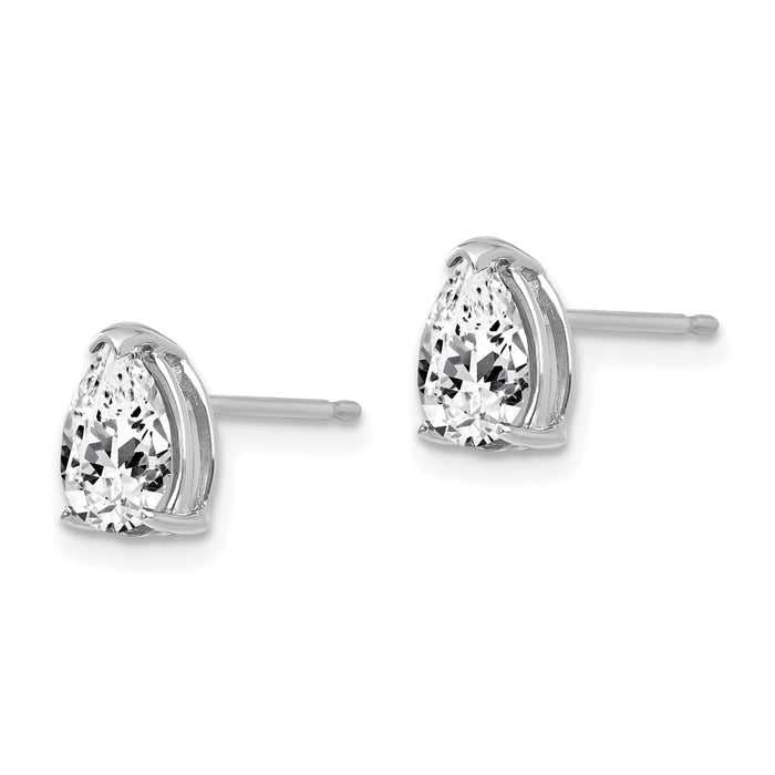 Shop Exclusive 14K White Gold Pear-Shaped Earrings - 7x5mm Cubic Zirconia Value-2