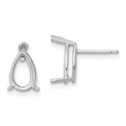 Shop Exclusive 14K White Gold Pear-Shaped Earring Mountings - 9x6 mm Value