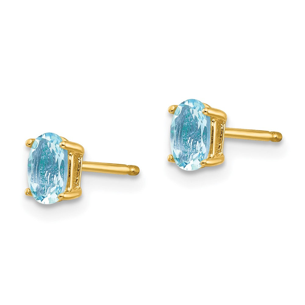 Buy Stylish 14K Gold Aquamarine Stud Earrings - 1.5 Carats, Affordable Luxury