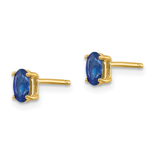 14K Gold Sapphire Stud Earrings - Style GR1-1020629