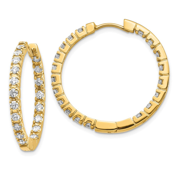 Buy Exclusive 14K Yellow Gold Hinged Hoop Earrings with Lab-Grown Diamonds - Stylish & Affordable!-1