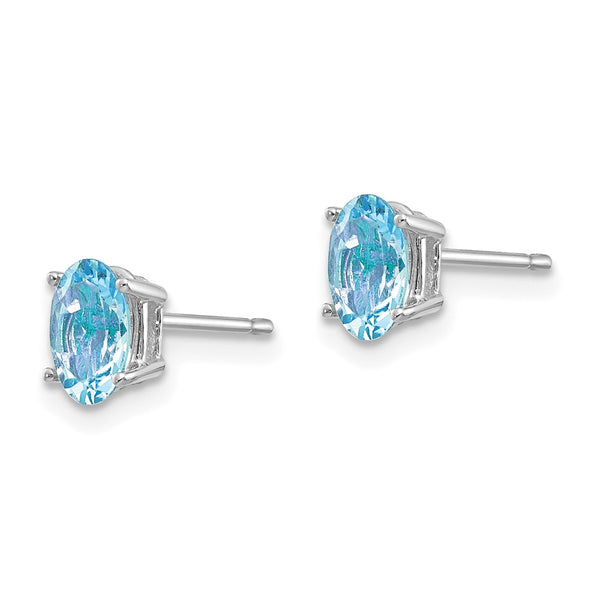 14K White Gold Aquamarine Drop Earrings - Style GR1-1020723