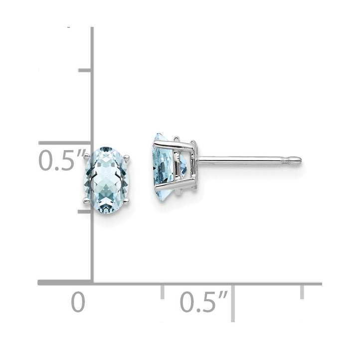 Buy Exclusive 14K White Gold Aquamarine Drop Earrings - Affordable Luxury-4