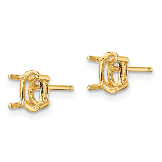 Shop Stylish 14K Gold 7x5mm Oval Earring Settings - Affordable Luxury Choice