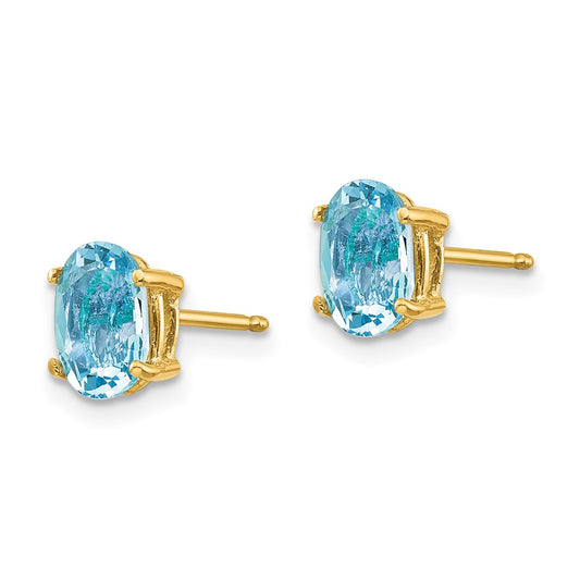 Buy Exclusive 14K Gold Aquamarine Stud Earrings - Stylish 1.25 Carats, Affordable Price
