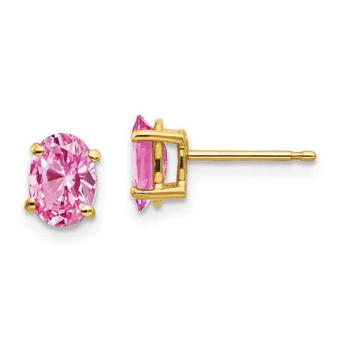 Buy Stylish 14K Rose Gold Pink Sapphire Earrings | Affordable Luxury Design-1