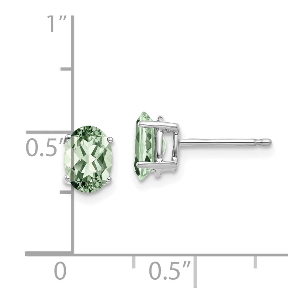 Shop Stylish 14K Gold Oval Green Quartz Earrings - 7x5mm, Affordable Luxury