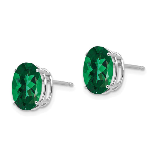 Buy Stylish 14K White Gold Oval Stud Earrings - Inspired by Mount St. Helens