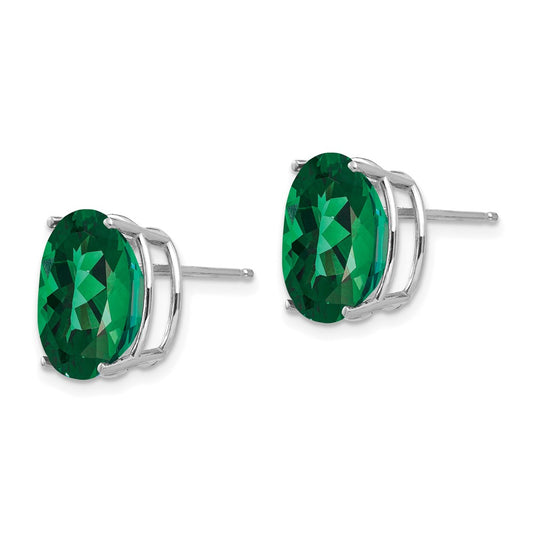 Buy Exclusive 14K White Gold Oval Stud Earrings - Stylish Design Inspired by Mount St. Helens