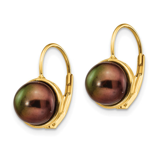 Buy Stylish 14K Gold Leverback Earrings with 6-7mm Freshwater Pearls