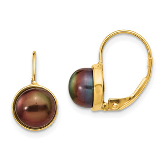Buy Stylish 14K Gold Leverback Earrings with 6-7mm Freshwater Pearls