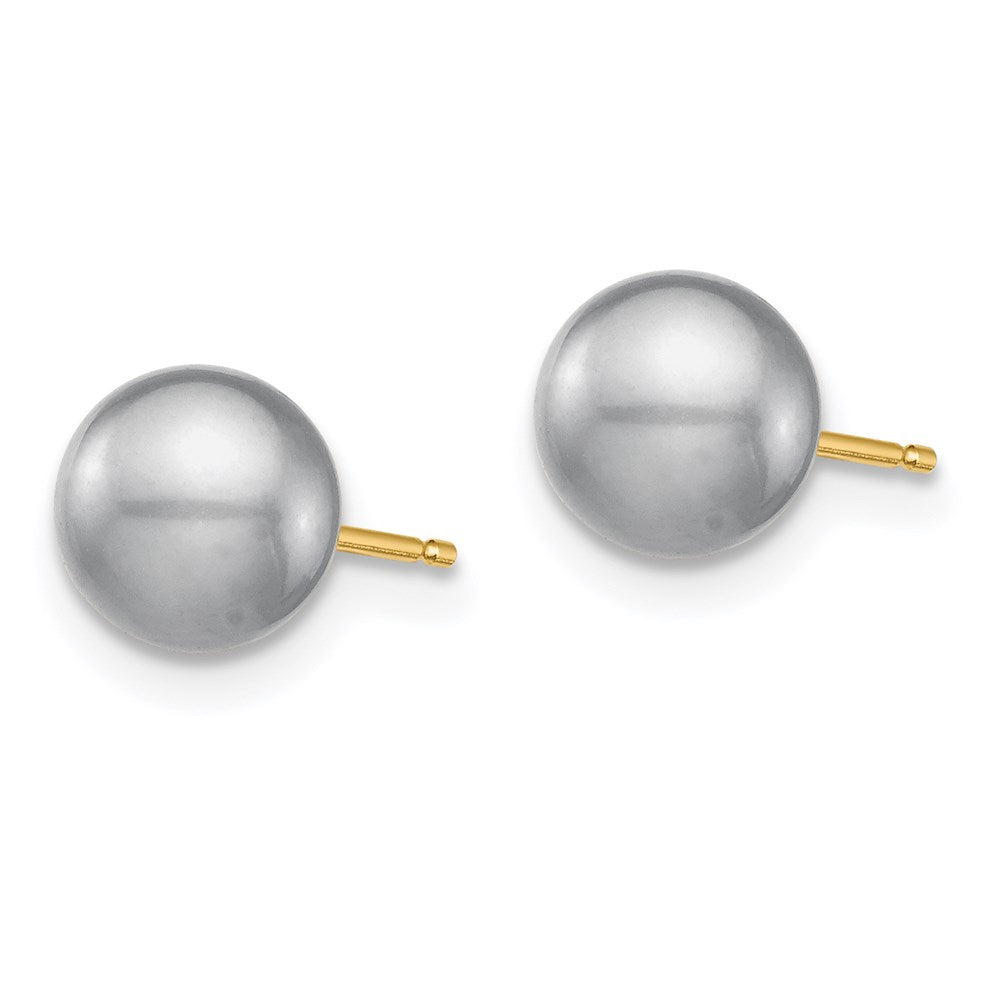 High-Quality 14k Gold Pearl Stud Earrings Set | 6mm Luxury Style, Affordable Price