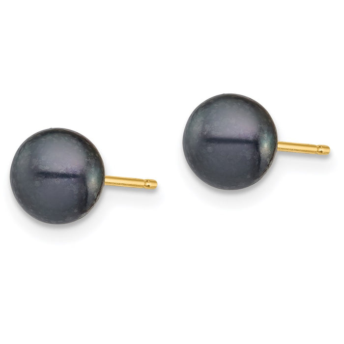 High-Quality 14k Gold Pearl Stud Earrings Set | 6mm Luxury Style, Affordable Price-5