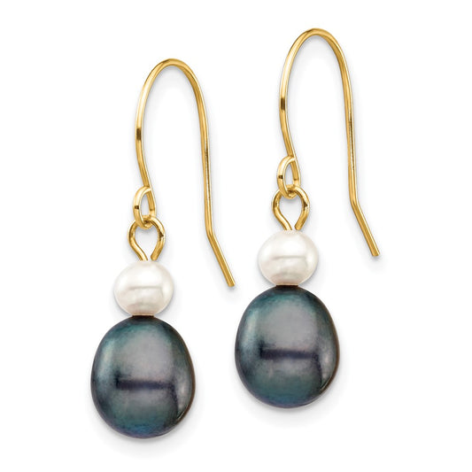Exclusive 14K Gold Dangle Earrings with 4-7mm Freshwater Pearls | Stylish Value