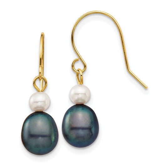 Exclusive 14K Gold Dangle Earrings with 4-7mm Freshwater Pearls | Stylish Value