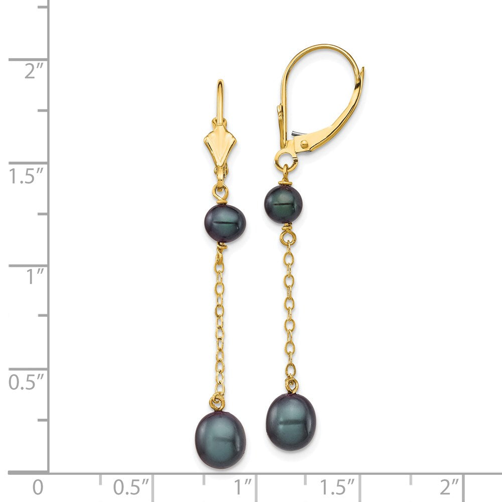 Buy Stylish 14K Gold Freshwater Pearl Dangle Earrings - Luxury & Value!