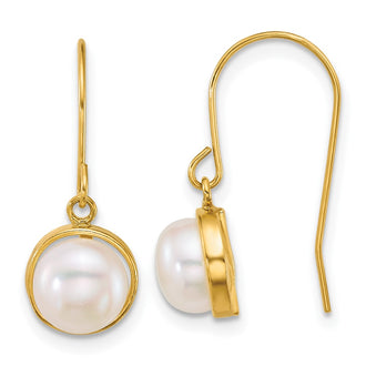 Buy Exclusive 14K Gold Pearl Dangle Earrings - 6-7mm, Stylish & Affordable!