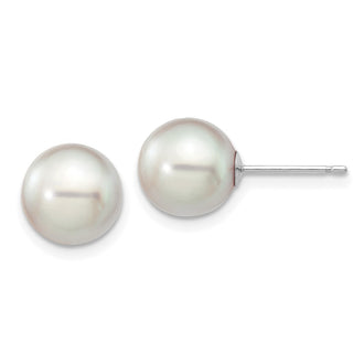 Buy Exclusive 14K White Gold Akoya Pearl Earrings - 8-9mm, Stylish Value