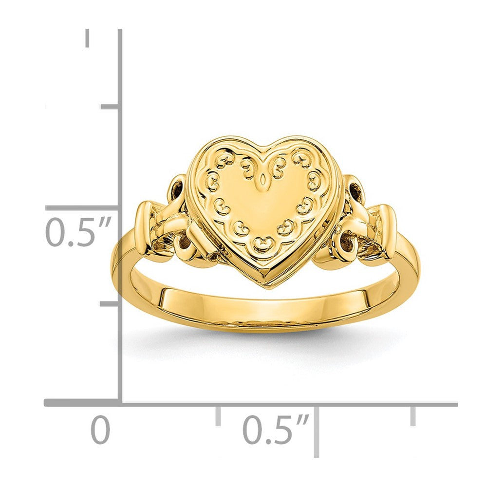 Buy Designer 14K Yellow Gold Heart-Shaped Locket Ring | 10mm & Stylish