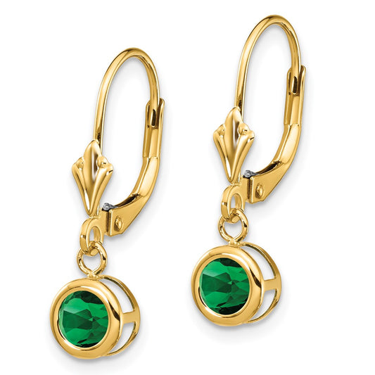 High-quality 14K Gold 5mm Mount St. Helens Leverback Earrings - Stylish Value