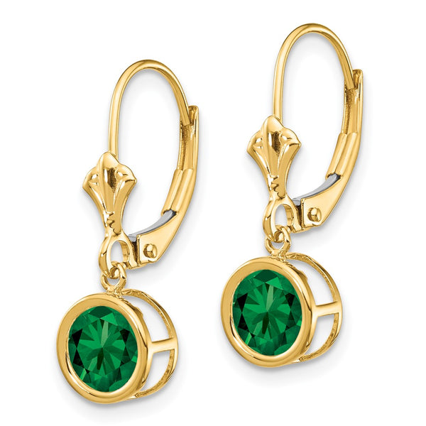 14K Gold 6mm Mount St. Helens Leverback Earrings - Style GR1-1015108