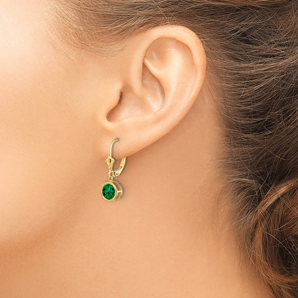 Buy Stylish 14K Gold 6mm Mount St. Helens Leverback Earrings - Affordable Luxury