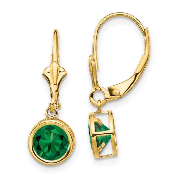 14K Gold 6mm Mount St. Helens Leverback Earrings - Style GR1-1015108