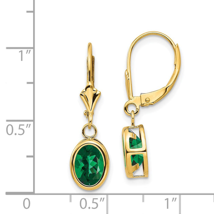 Buy Exclusive 14K Gold Oval Leverback Earrings - Stylish & Affordable Jewelry-4