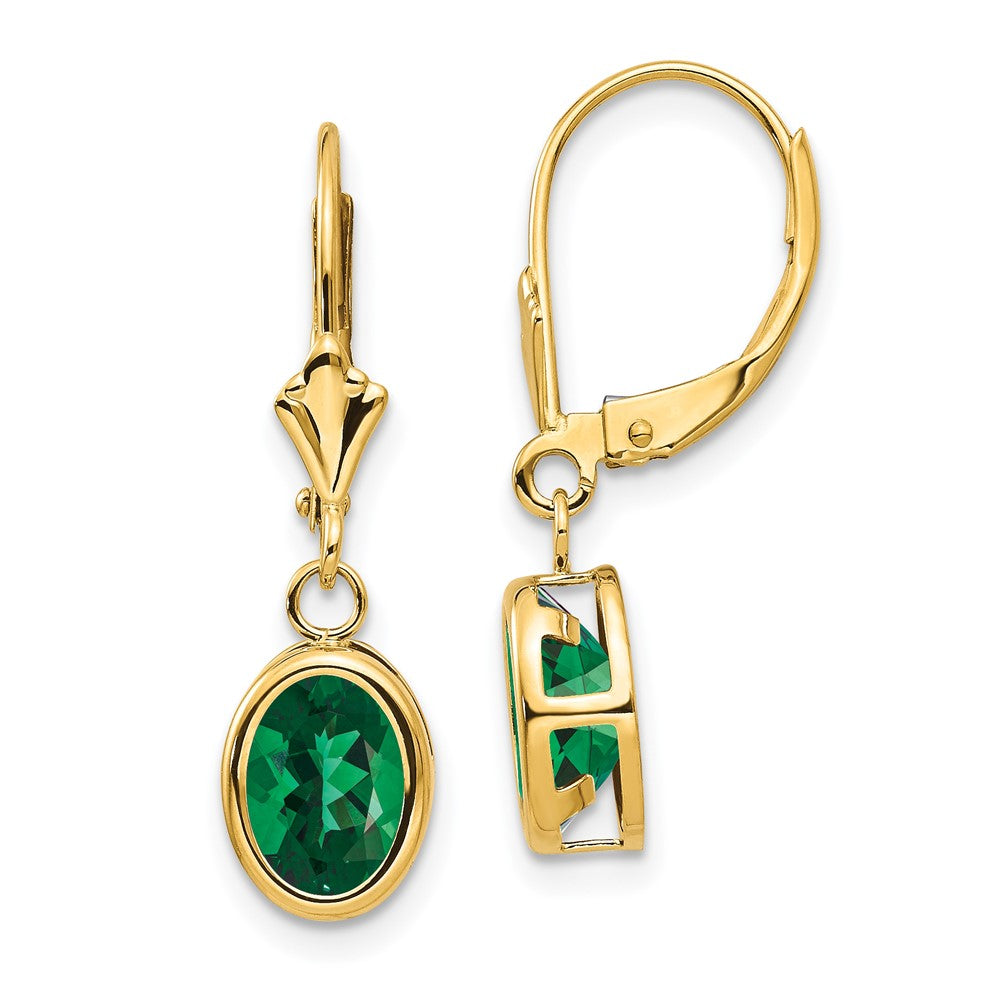Buy Exclusive 14K Gold Oval Leverback Earrings - Stylish & Affordable Jewelry