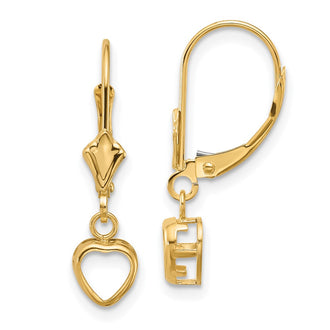 Shop Stylish 14K Gold Heart-Shaped Leverback Earrings - 5x5mm, Great Value
