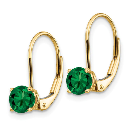 Shop Stylish 14K Gold Leverback Earrings - 5mm Mount St. Helens Design