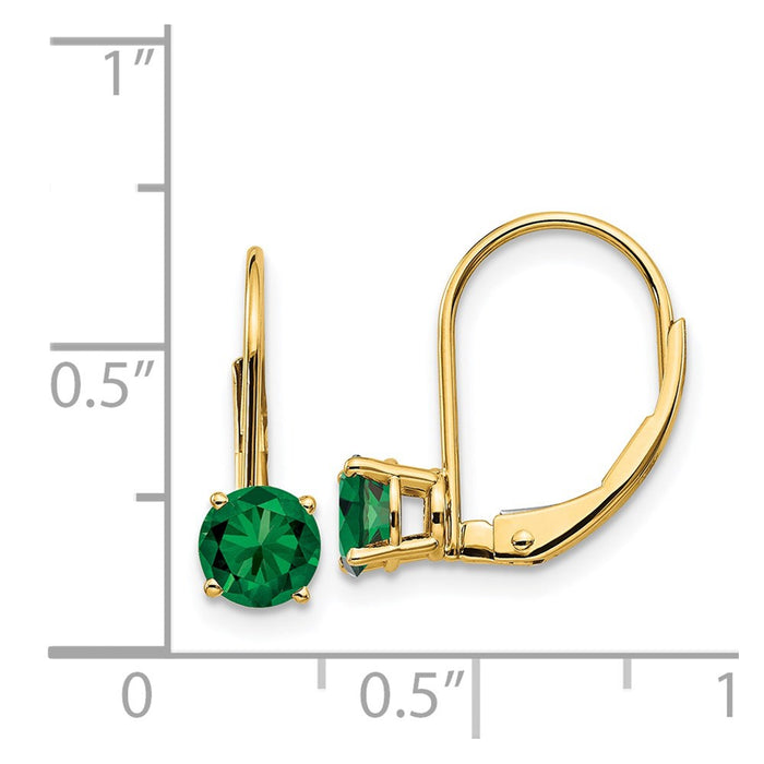 Shop Stylish 14K Gold Leverback Earrings - 5mm Mount St. Helens Design-4