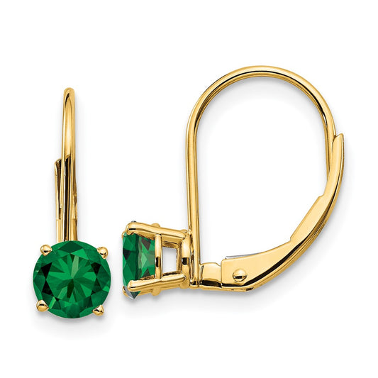 Shop Stylish 14K Gold Leverback Earrings - 5mm Mount St. Helens Design