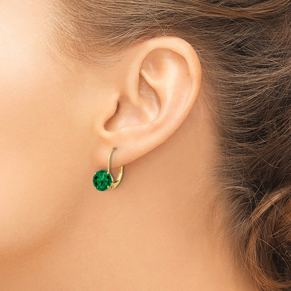 Shop Exclusive 14K Gold 7mm Mount St. Helens Leverback Earrings - Stylish Value