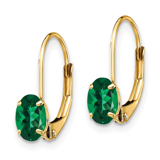 High-Quality 14K Gold Oval Leverback Earrings Inspired by Mount St. Helens