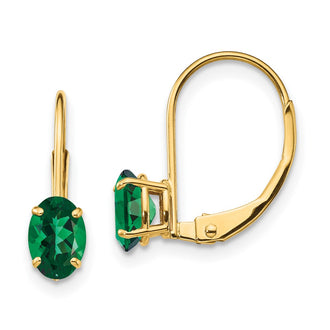 High-Quality 14K Gold Oval Leverback Earrings Inspired by Mount St. Helens