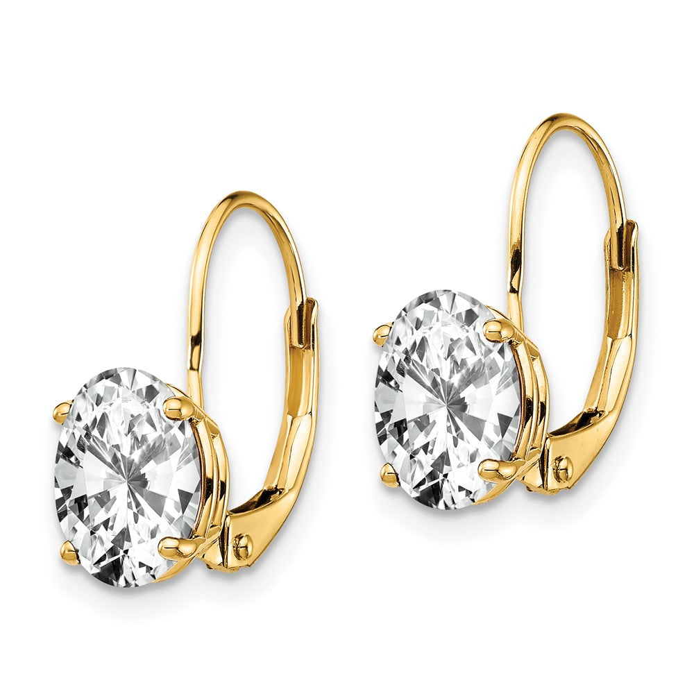 Shop 14K Gold 8x6mm Oval Leverback Earring Settings - Stylish & Affordable!
