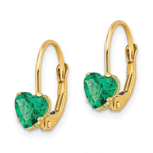 14K Gold 5mm Heart-Shaped Mount St. Helens Earrings - Style GR1-1014964