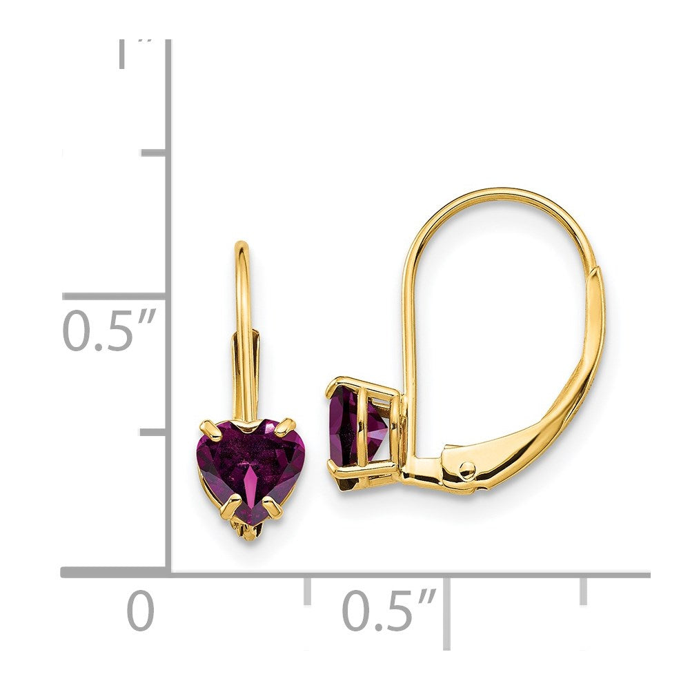 Shop Exclusive 14K Gold Heart-Shaped Rhodolite Garnet Earrings - 5mm Luxury