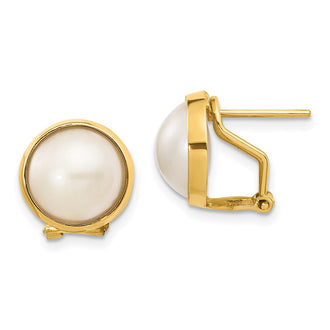 Buy Stylish 14K White Gold Mabe Pearl Earrings | 10-11mm Cultured Luxury