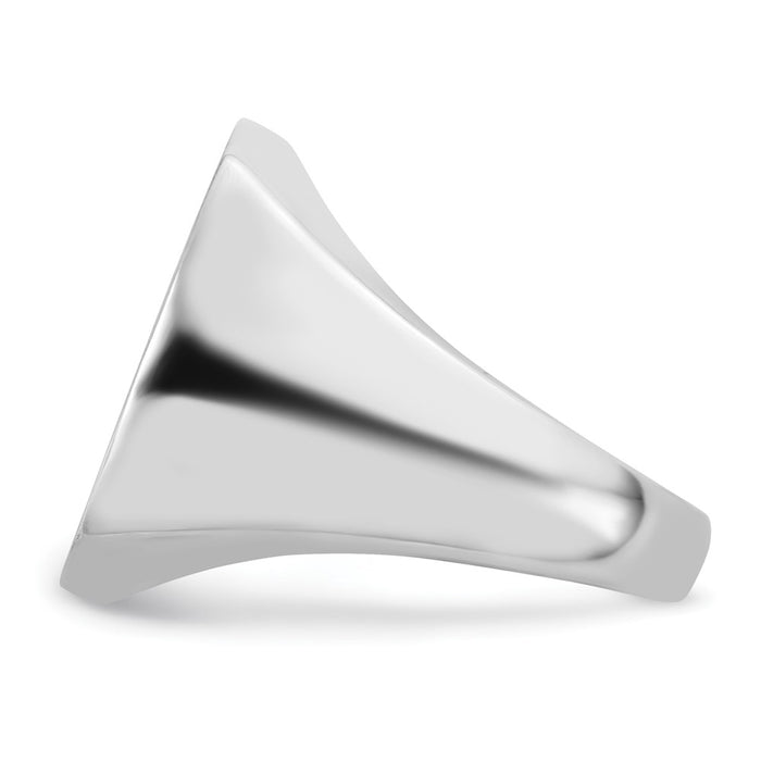 Exclusive Rhodium-Plated Sterling Silver Antler Monogram Cushion Ring - Stylish Design-3