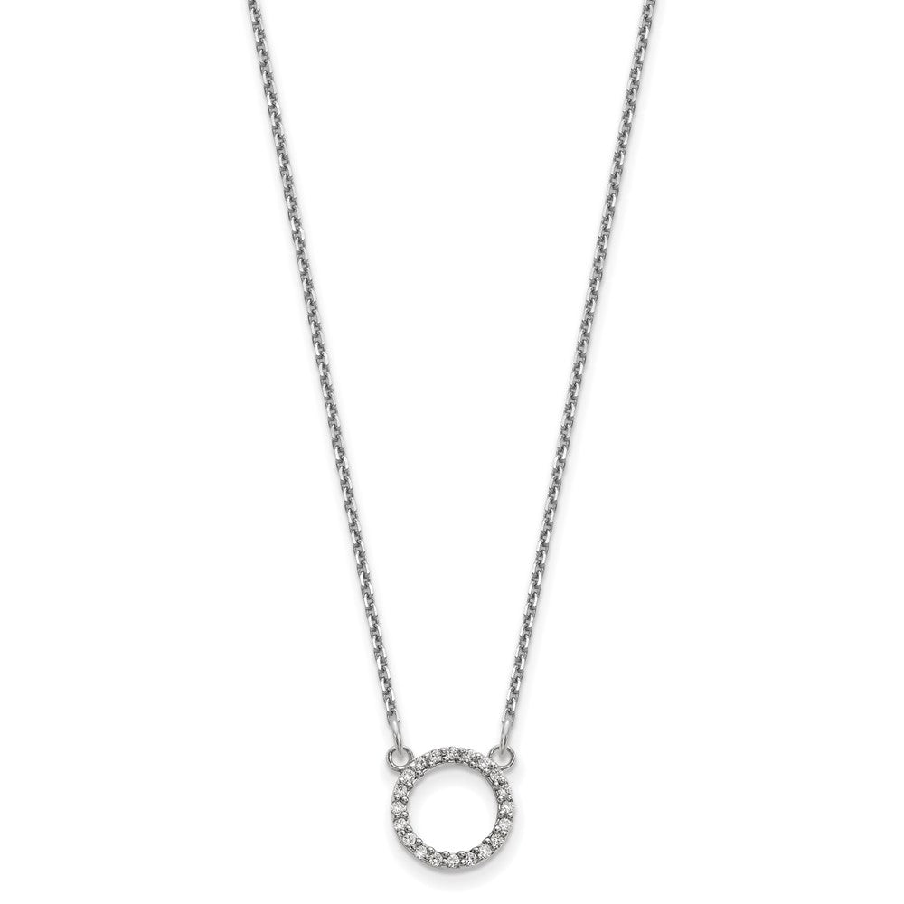 Exclusive 14K White Gold Diamond Circle Pendant Necklace - Stylish Luxury Jewelry