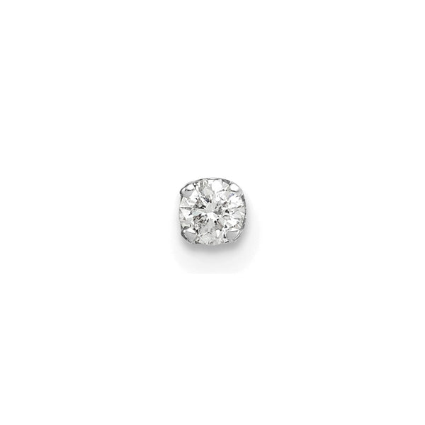 14K White Gold AA Quality Diamond Stud Earrings