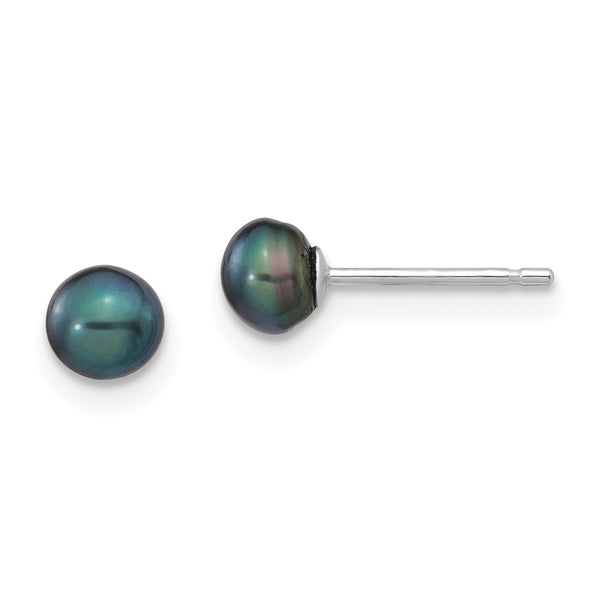 14K White Gold Pearl Stud Earrings - 4-5mm - Style GR1-1015345