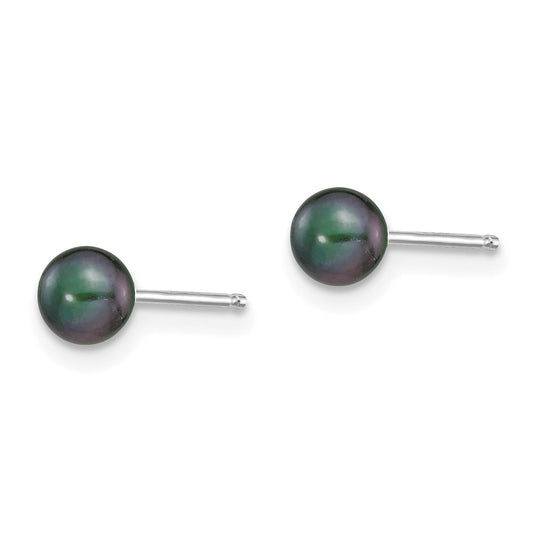 Buy Stylish 14K White Gold Pearl Stud Earrings - 4-5mm, Affordable Luxury!