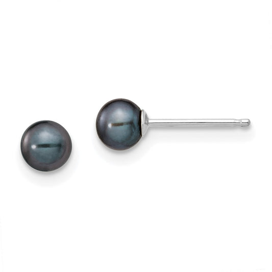 Buy Stylish 14K White Gold Pearl Stud Earrings - 4-5mm, Affordable Luxury!